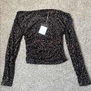 Naked Wardrobe Leopard Print Blouse